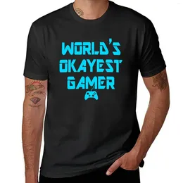 Men's Polos World's Okayest Gamer Funny Gaming T-Shirt Quick-drying Edition Short Sleeve Tee Men