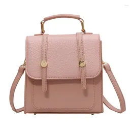 School Bags Small Retro Leather Back Pack For Women Korean Fashion Designer Mini Backpack Trendy Teenage Girls To
