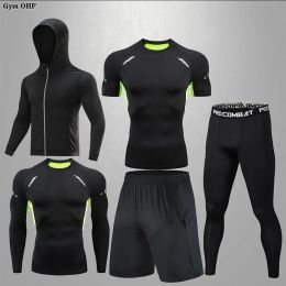 Equipment Brand New Men Tracksuit Sports Suit Gym Fiess Compression Clothes Running Jogging Sport Wear Exercise Workout Rashguard Tights