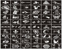 Whole100pcslot Temporary Glitter Tattoo Stencils For Body Paint Airbrush Tattoo Stencils For Small Body Designs 4691216