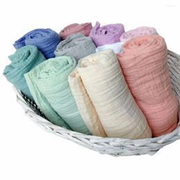 Blankets Born Swaddle Wrap Baby Muslin Cotton Infant Blanket Bath Towels Bedding Summer Solid For