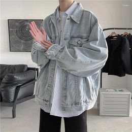 Men's Jackets Trendy Autumn Spring Denim Jacket For Men - Fashionable Loose Fit Casual Style