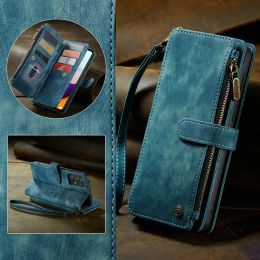 Cases Wallet Case for Samsung Galaxy S22 Ultra S21 FE S20 S10 Plus A12 A13 A22 A32 A33 A51 A52 A53 A54 A72 S23 5G Leather Phone Case