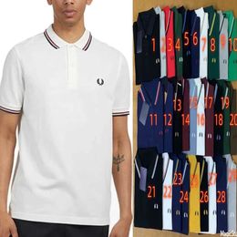 Men's T-Shirts Mens short sleeved polo shirt business casual T-shirt barley embroidery breathable and simple high-quality summer J240506