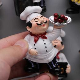 3PCSFridge Magnets Restaurant Chef refrigerator pasted bread Master 3D fridge magnet refrigerator pasted hand-made collection Great Chefs