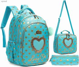 Backpacks School girl backpack with lunch bag pencil case basic backpack for teenage girls WX