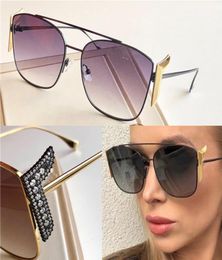 New Fashion Design Sunglasses 0380 Charming Cat Glasses Frame Letters with case Crystal Diamond Legs Top Quality Popular Style4740442