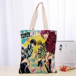 Evening Bags Custom Matsuoka Rin Free! Tote Shopping 30x35cm Bag Reusable Handbag Women Shoulder Cloth Pouch Foldable 0506