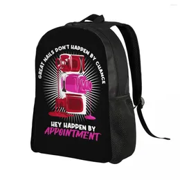 Backpack Fashion Nail Polish For Women Men Waterproof College School Technician Bag Printing Bookbag