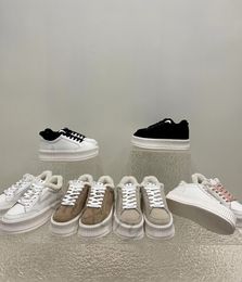 Thick soled board shoes new height increase plush biscuit and sponge cake casual shoes versatile casual small white shoes