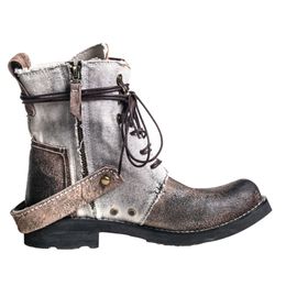 Vintage Men Lederstiefel Retro Frauen Botas handgefertigte Knöchelstiefel große Größe Schuhe P25D50