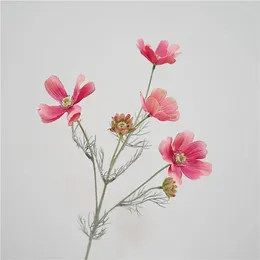 Decorative Flowers Birthday Decoration Artificial Coreopsis Flower Living Room Garden Silk Flore Fake Wedding Pograph Props Artidiciales