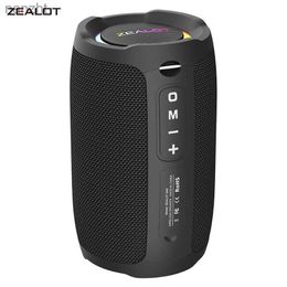 Portable Speakers ZEALOT S49 Portable Bluetooth Speaker 360 Stereo 20W IPX6 Waterproof Wireless Bluetooth 5.2 True Wireless Stereo WX