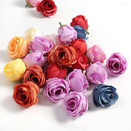 Decorative Flowers Simulated Small Artificial Bud Diy Corsage Wrist Flower Accessories Rose Bouquet Fake Wedding Party Decoration