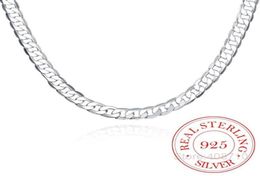 Chains 925 Sterling Silver 8mm 1624 Inch Men Necklace Side Chain Atmospheric Statement Gift Party Jewelry12714910