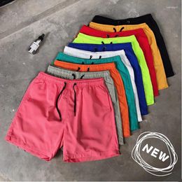 Men's Shorts Ice Silk Beach Light Breathable Summer Sports Candy Colour Surf Swimming Loose Extra Large Size