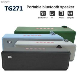 Portable Speakers Cell Phone Speakers 2400mAh TG271 Bluetooth Speaker Portable Wireless Speaker Loudspeaker Waterproof Outdoor Bass Pillar Speaker USB TFFM WX