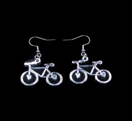 New Fashion Handmade 3123mm Bike Bicycle Earrings Stainless Steel Ear Hook Retro Small Object Jewellery Simple Design For Women Gir6756217