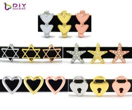 10PCS 8MM Slide Charms Fit for 8mm Wristband bracelet Belt Pet collar LSSC3273875850295