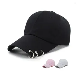 Ball Caps Hip Hop Women's Baseball Cap With Ring Circle Hats For Men Women Unisex Dad Hat Adjustable Kpop Style