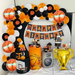 Decoration Basketball Theme Boy Wins the Championship to Celebrate Birthday Party Balloon Chain Insert Row Decoration Supplies Set