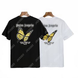 Palm PA 24SS Summer Letter Butterfly Printing Logo T Shirt Boyfriend Gift Loose Oversized Hip Hop Unisex Short Sleeve Lovers Style Tees Angels 688 WAX