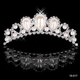 Rhinestone Pearls Crowns Jewelries Cheap Bridal Tiaras Wedding Party Bridesmaid Hair Accessories Headpieces Hair Band For Brides H3810318