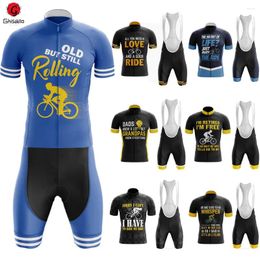 Racing Sets 21 Styles Cycling Jersey Set Retro Bicycle Suit Bike Summer Sleeve Men Bib Shorts Clothes Por Team Men's