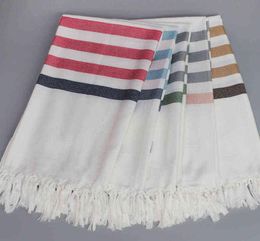 Scarves Turkish autumn and winter warm beach towel shawl polyester stripe thick8102838