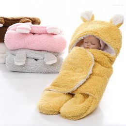 Blankets Soft Thicken Double-layer Baby Swaddle Born Winter Warm Wrap Blanket Bedding Sleeping Bag Envelope Wholesale