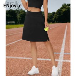 Skirts Skorts Womens High Waisted Mid-length Sports Tennis Skirts Stretch Sexy Shorts Dance Running Skorts Gym Workout Ball Pocket Skirt d240508