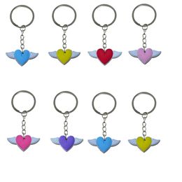 Key Rings Love Wings Keychain Keychains Tags Goodie Bag Stuffer Christmas Gifts And Holiday Charms Keyring For Women Men Suitable Scho Otquo