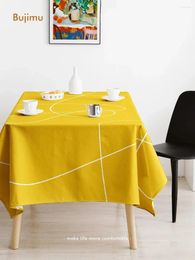 Table Cloth Simple Line Art Cover Rectangular Tea Mat