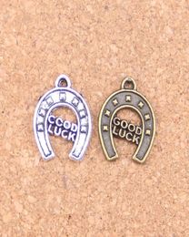 100pcs Antique Silver Bronze Plated horseshoes good luck Charms Pendant DIY Necklace Bracelet Bangle Findings 1714mm5065635