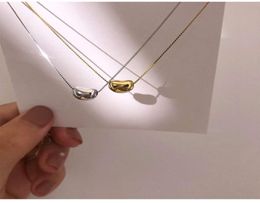 Halskette Acacia Mode Einfaches Glückspee -Schlangeblatte süße kleine goldene Bohnenkette6822777