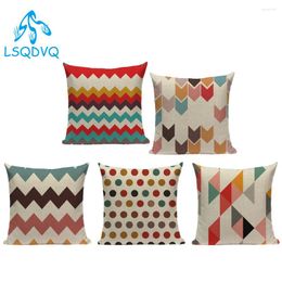 Pillow Colorful Geometric Wave Stripe Dot Circle Throw Pillows Case Sofa Cover Waist Lumbar For Home Living Room