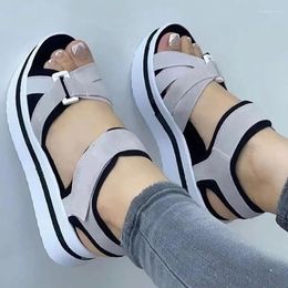 Casual Shoes Women Open Toe Summer Outdoor For Wedges Comfortable Buckle Footwear