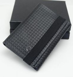 Luxury High Quality Genuine Leather Man Folding Wallet Calfskin MT Wallet Credit Card Holder Cash Clip option cufflink drop ship3475404