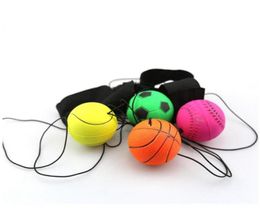 63mm Bouncy Fluorescent Rubber Ball Wrist Band Ball Board Game Funny Elastic Ball Training Antistress Toy Outdoor Games8226894