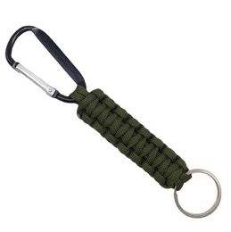 oudtoor Emergency Survival Keychain RING Backpack Key Ring Parachute Cord Buckle hook Paracord Keychain Tool