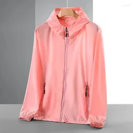 Women's Jackets 2024 Summer Middle-Aged Elderly Mom Sun Protection Clothing Women Fashion Hooded Coat Female Zipper Breathable Outwear B301