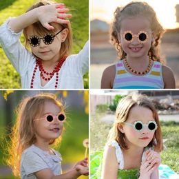 Sunglasses 2023 New Children Cute Sunflower Cartoon Sunglasses Kids Outdoor UV400 Protection Glasses Boys Girls Round Polarised Sunglasses