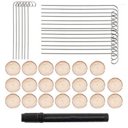 Garden Decorations Plant Labelling Kit 20psc/set Wooden Label With Marker Pen Markers Stakes For Flowers Herbs Potted Plants Natural