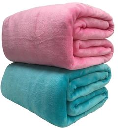 Bedding sets Soft Warm Coral Fleece Blanket Winter Sheet Bedspread Sofa Plaid Throw 220Gsm 6 Size Light Thin Mechanical Wash Flann5743121
