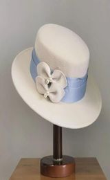 Stingy Brim Hats Ladies Pearls Fedora Women Elegant Bowknot Winter Wool Felt Hat Party Wedding Western Boater Sun Bowler2611410