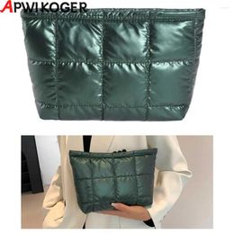 Cosmetic Bags Women Bag Padded Quilted Toiletry Large Capacity Makeup Organiser Solid Colour Travel