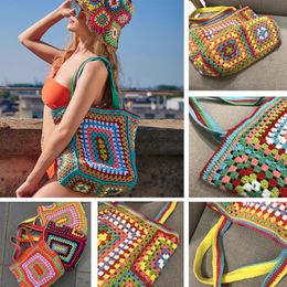 Popular Designer Beach Bag Tote Bags Straw Woven Bag Knitting Mesh Mens Womens Straw Bag Black Apricot Bag Vacation Bag Large Capacity Shopping Cases Outdoor
