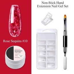 Nail Gel art stick free hand extension gel burst flash solid glue can carve and shape light Q240507