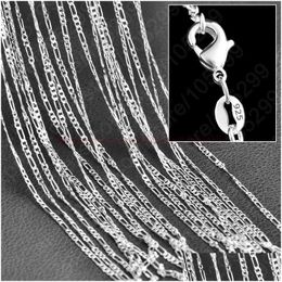 Chains 10Pcs/Lot 2Mm Figaro Chain 925 Sterling Sier Jewellery Necklace With Lobster Clasps Size 16 18 20 22 24 26 28 30 Inch Drop Delive Dhmi2
