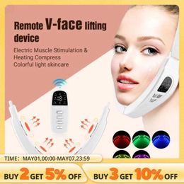 Home Beauty Instrument Micro current vibration massage facial weight loss device with remote control and multifunctional enhancement beauty Q240507
